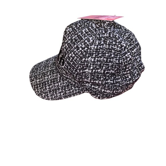 NWT! Juicy Couture Black White Baseball Cap Hat Embroidered JUICY Logo Y2K Vibes - Picture 4 of 10